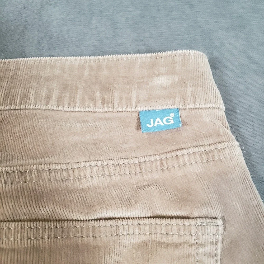 JAG Ruby Straight Pants Womens 4/32 Tan Corduroy Stretch Mid Rise J2868COR627